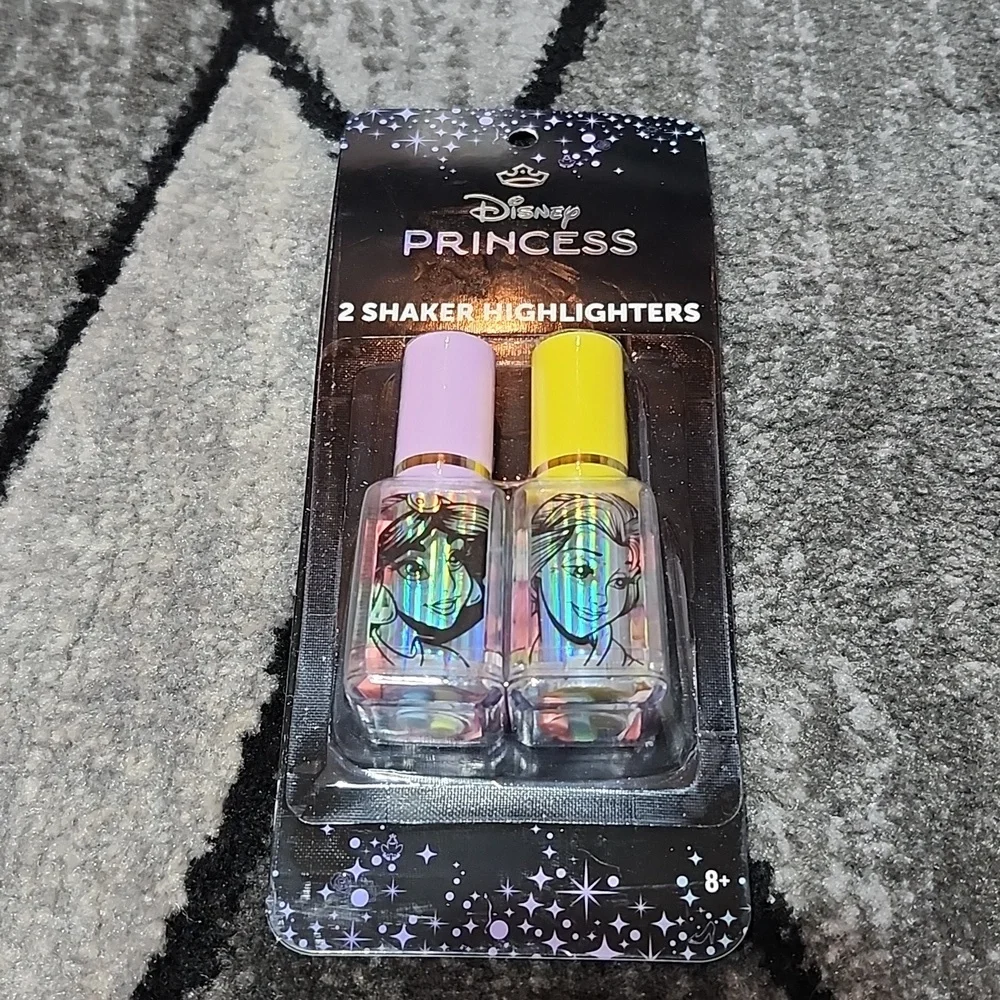 DISNEY PRINCESS SHIMMER LIP GLOSS MOLDED SHAPED LIP BALM NAIL-SET SHAKER…